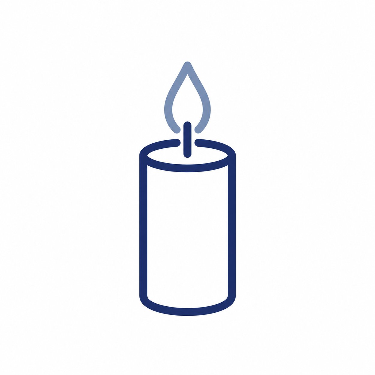 Minimal Navy Candle Icon