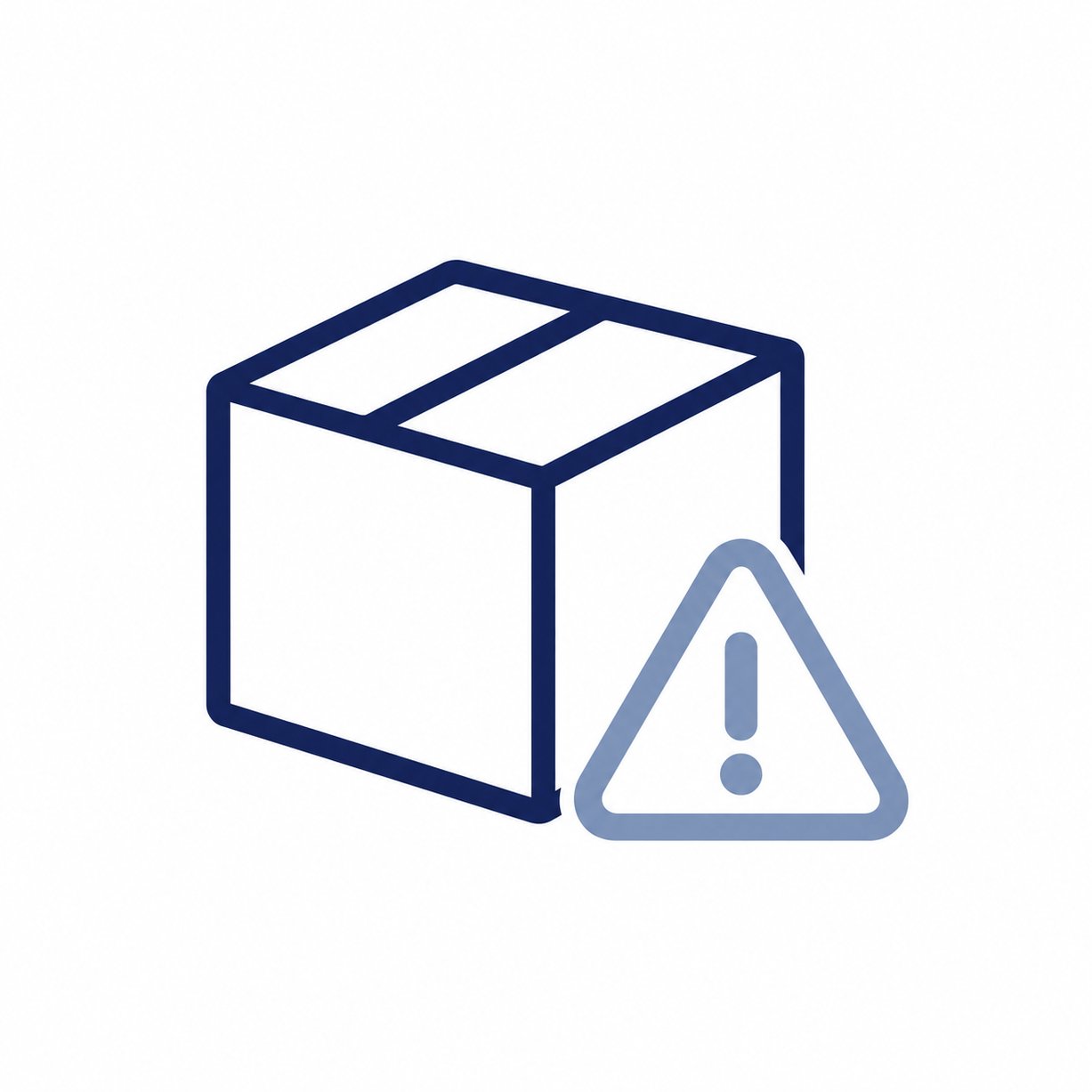 Minimalist Warning Package Icon